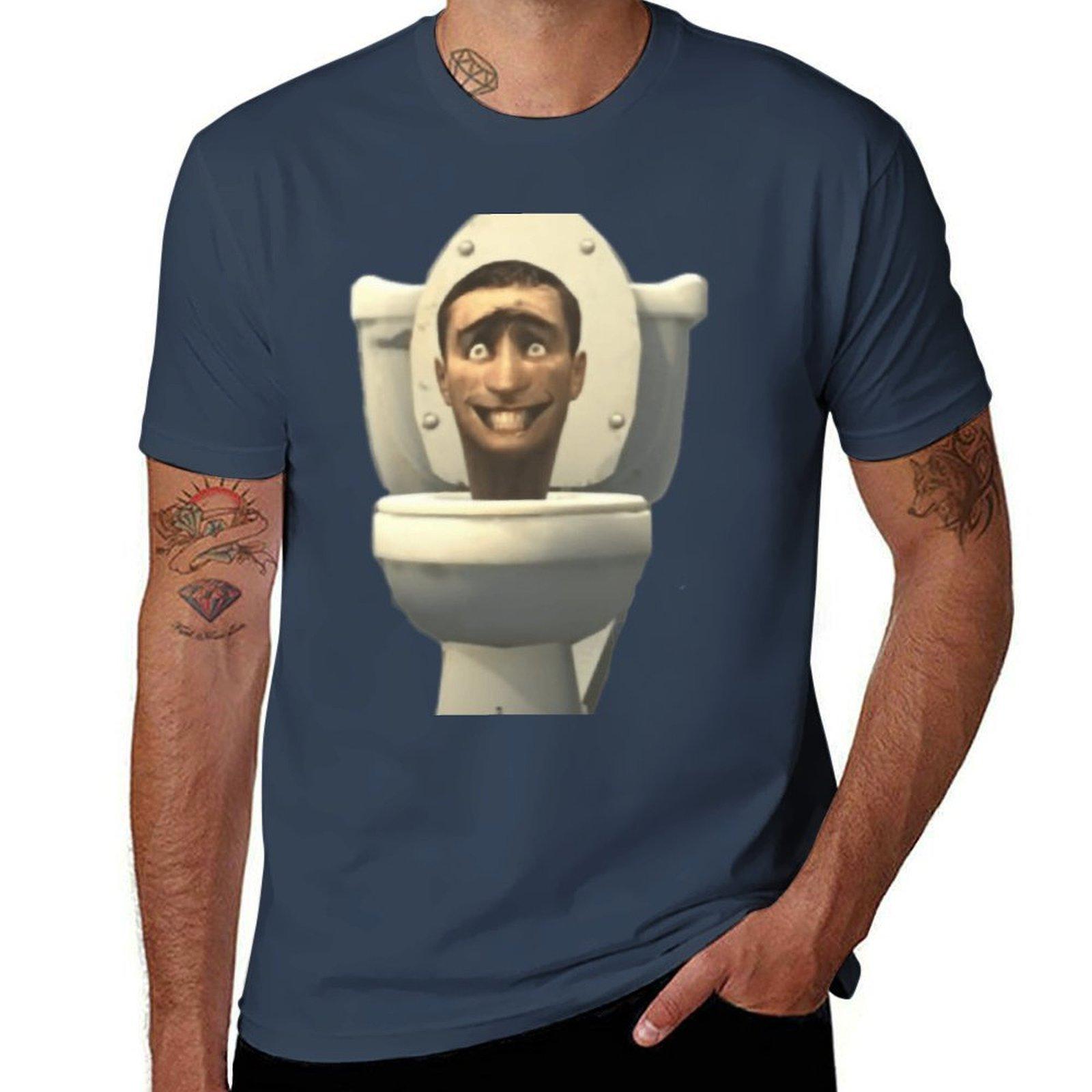 Skibidi Toilet Meme 2 Tshirt Relaxed Fit Casual Short Sleeve Top S