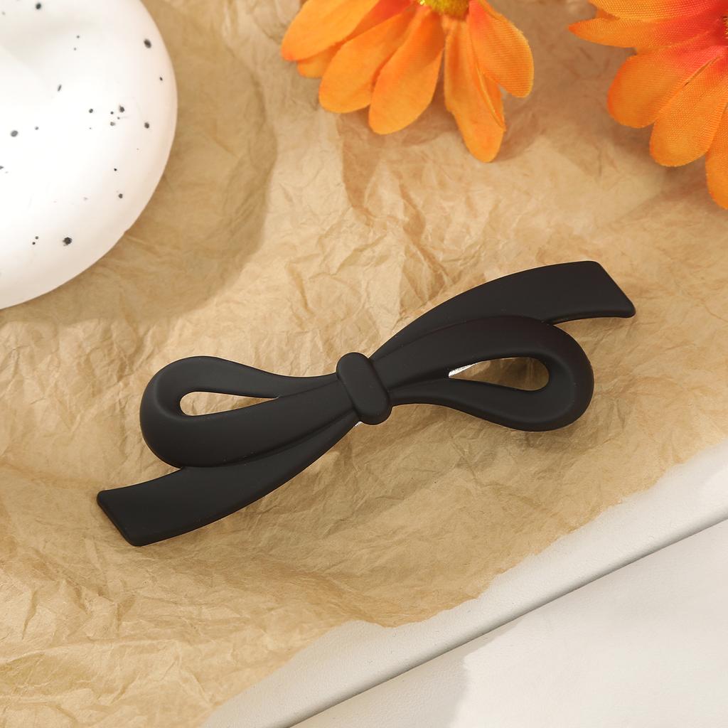 AWAYTR Frosted Bowknot Duckbill Hairpin Acrylic Hair Clips Valentine Headwear Girl Hair Accessories Festival Gift