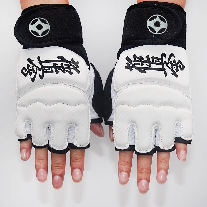 Kyokushin Half Fingers Gloves Karate MMA Fighting Training Boxing Gloves TKD Martial Arts Sparring Hand Protector Kids Adults