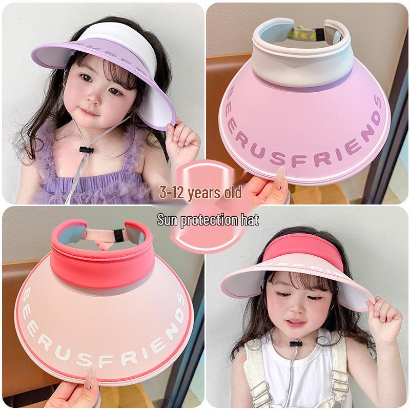 

Kids UV Protection Cartoon Sun Visor Hat for Outdoor Summer Fun