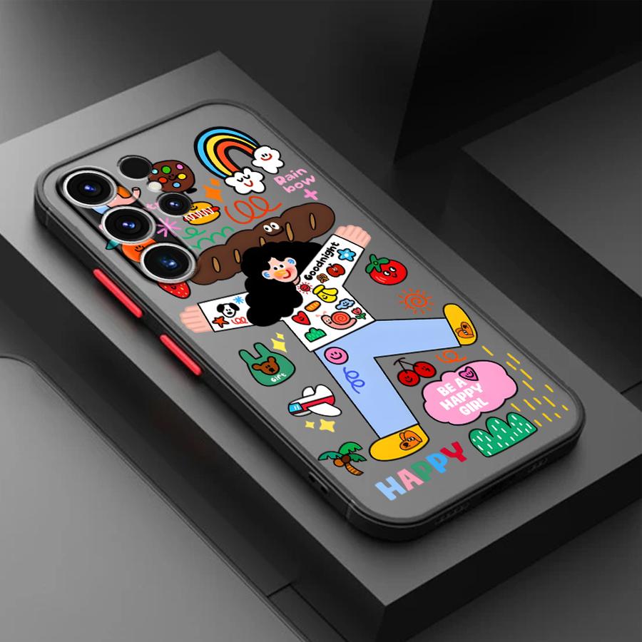 Funda Back Phone Cover Case for Samsung Galaxy S23 FE S22 S25 Ultra S26 S21 S20 FE Note 20 Ultra 10+ S24 Plus Cartoon Character
