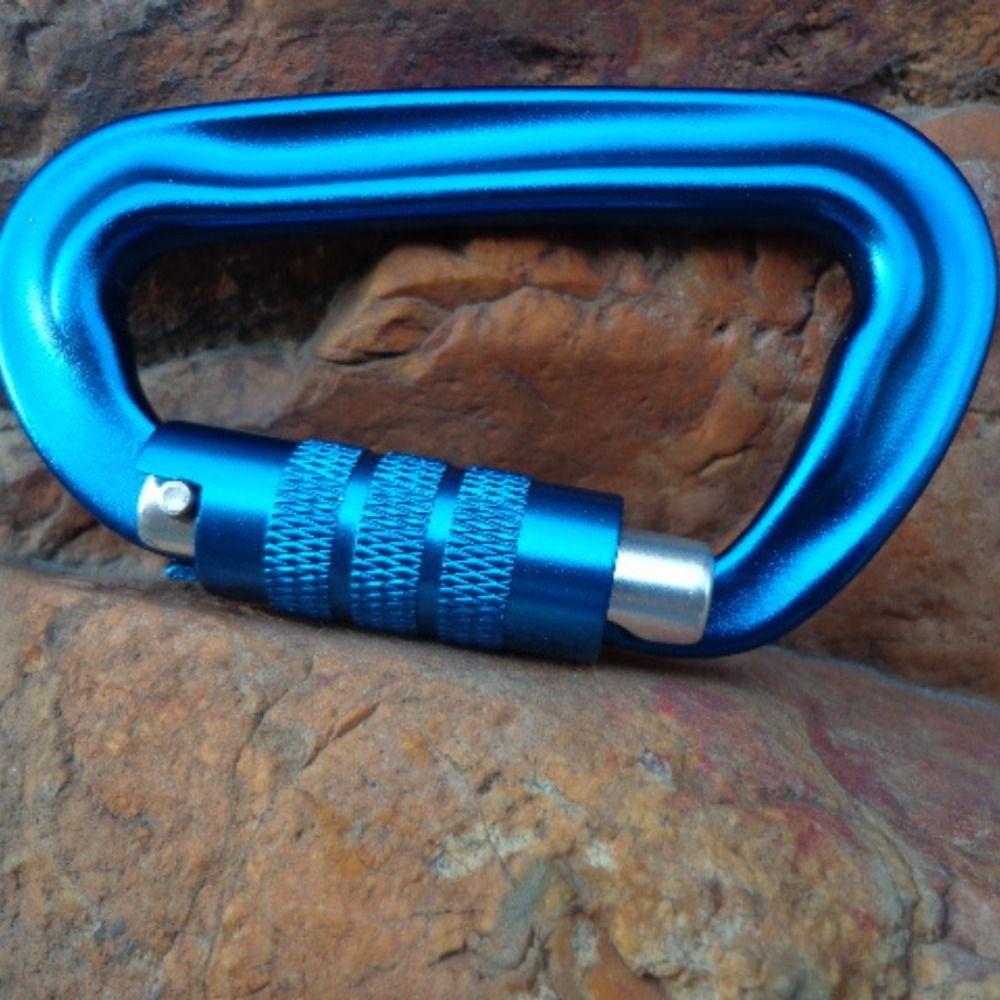 D-shaped Safety Auto Lock Buckle 12KN Professional Carabiner Hammock Hook  Hiking