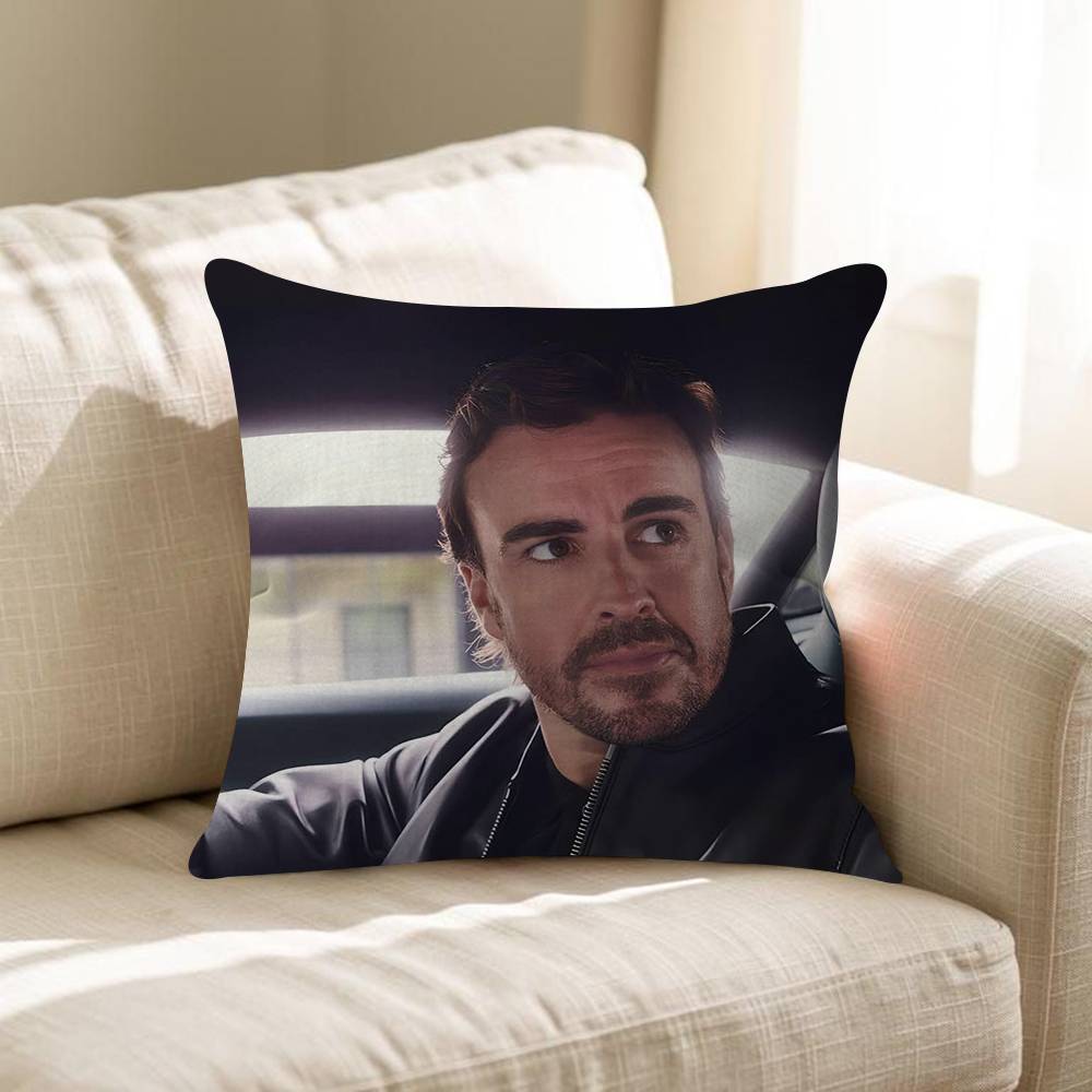 

14 Driver FFernando Alonso Cushion Cover Car Throw Pillow Case For Sofa Car Christmas Gift 30x30 cm