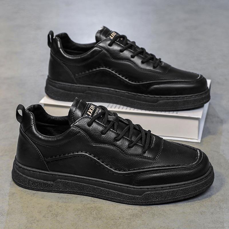 

2024 Новые кожаные повседневные туфли для мужчин Британские туфли-оксфорды на шнуровке Мужские классические деловые туфли Мужские лоферы 10