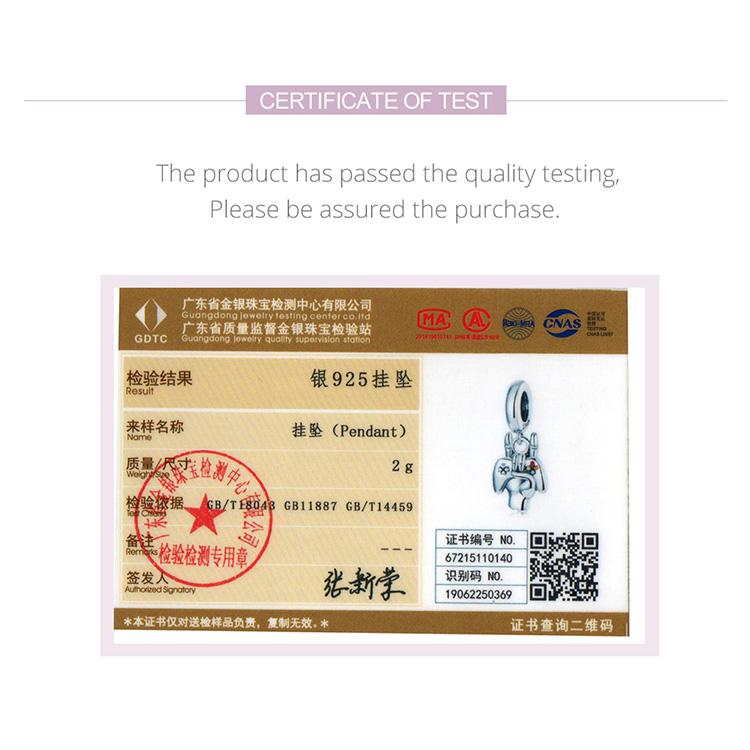 WOSTU Gesto de amor y consola de juegos cuenta colgante de plata de ley 925 para mujer joyería fina