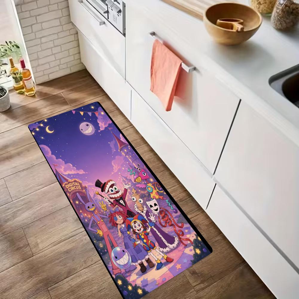 Digital Circus Nonslip Kitchen Mat Floor Carpet Rug For Indoors Outdoors Home Decor Room Supplies Spring Decor