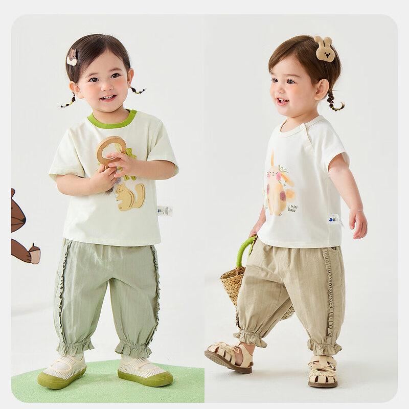 Mini Balabala Girls' Cotton Ruffle Hem Bloomers