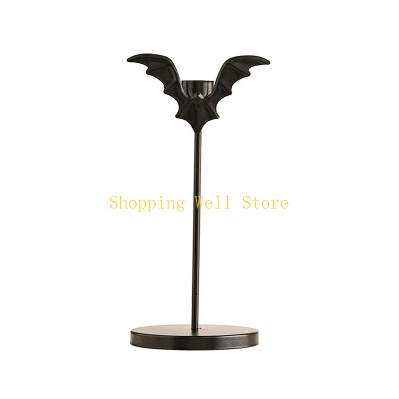KX4B Metal Halloween Bat Stand Rustproof Iron Decorative Holders For Themed Parties Home Haunting Accent