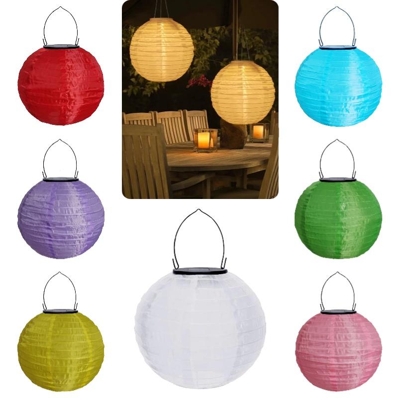 Colorful Powered Solar Led Lantern Lights Festival Room Decor Outdoor Yard Setup