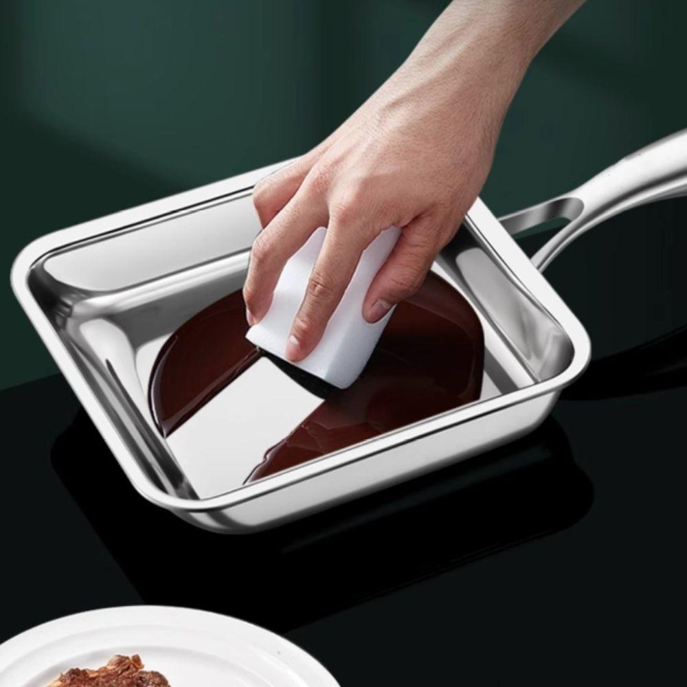 Rectangular Japanese Omelette Pan Stainless Steel Sandwich Skillet Durable Egg Frying Pan Cooking