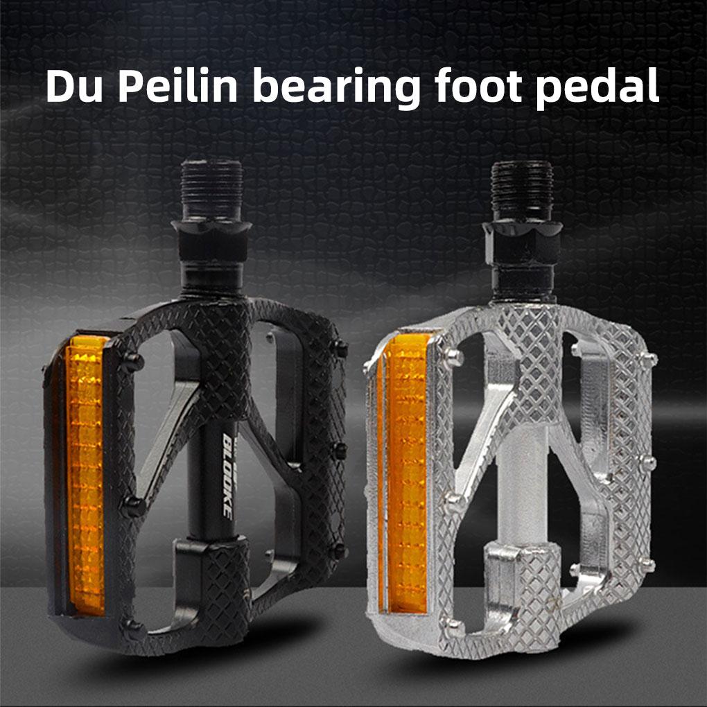 2 Pieces Bike Pedal Road Bicycles Bearing Anti-skid Pedals Waterproof Cycling Outdoor Replacement Part Reflective Riding