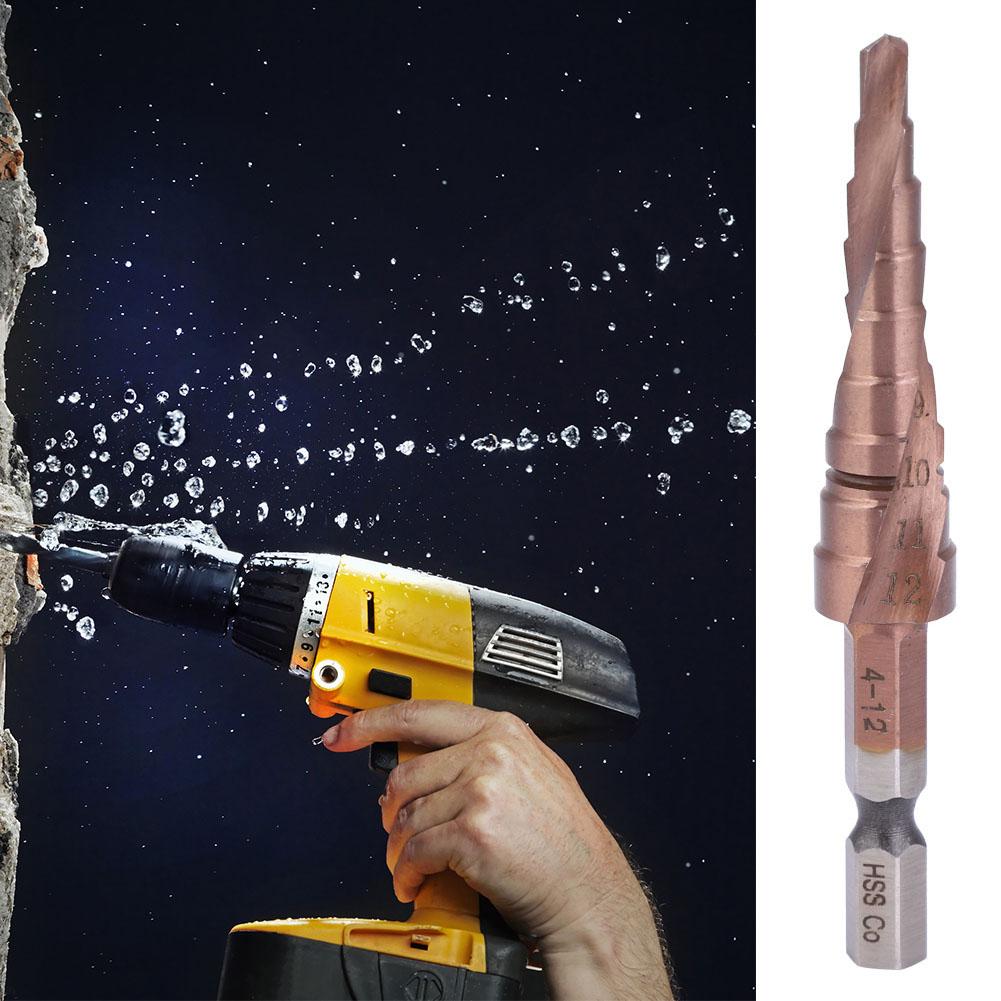 Step Drill Bit Multifunctional Cobalt Coating High Speed Steel Hex Shank Hole Opening Tool