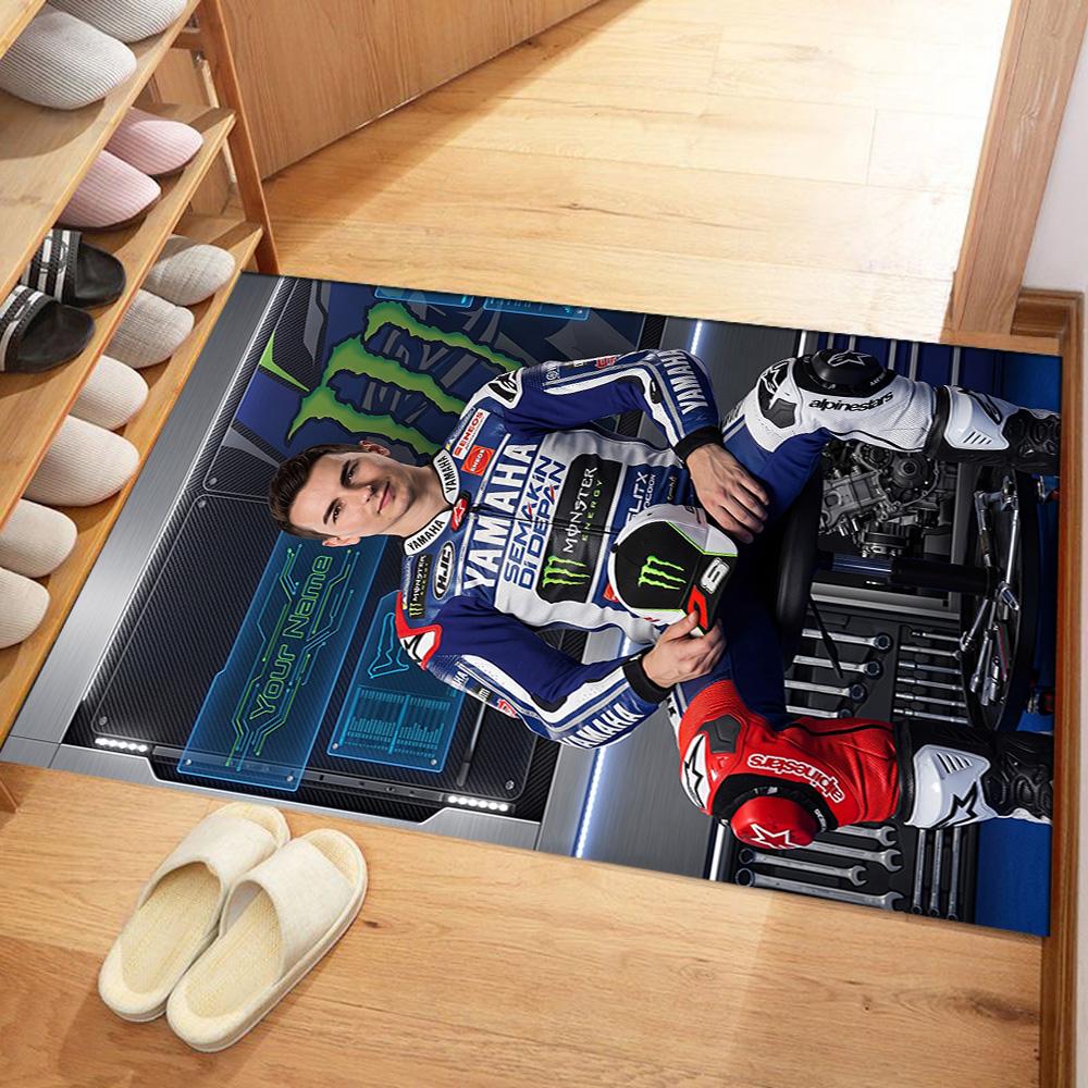 Jorge Lorenzo Customizable Name Area Rug Suitable For Hallway Dormitory Entryway Living Rooms Antislip Rug Anime Office Decor Best For Christmas
