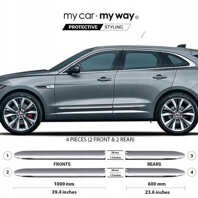 Chromové ochranné lišty dveří JAGUAR F-PACE