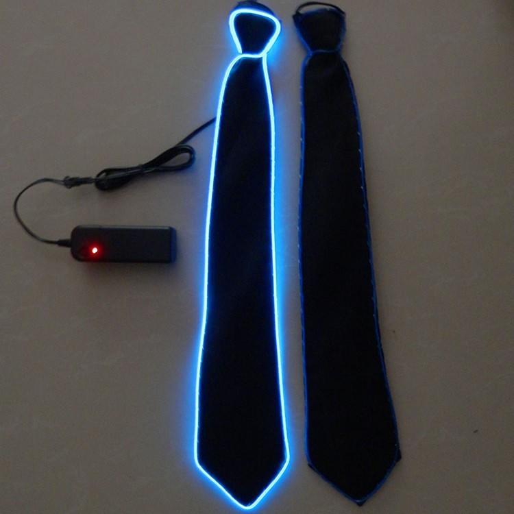 Светодиодный светящийся галстук Яркий красочный светящийся галстук для вечеринок, баров и мероприятий KTV Blue