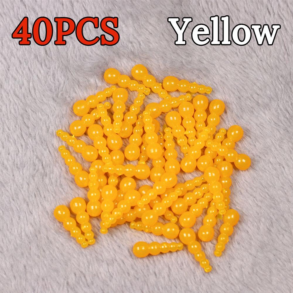 9 Colors Gourd Shaped Stacked Beads 1mm Hole Smooth Polished ABS DIY Walleye Bass Trout Spinner Rig 40/100PCS