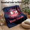 Sydney Roosters Custom Flannel Throw Blanket Print Your Name Text Soft Warm Blanket Holiday Present
