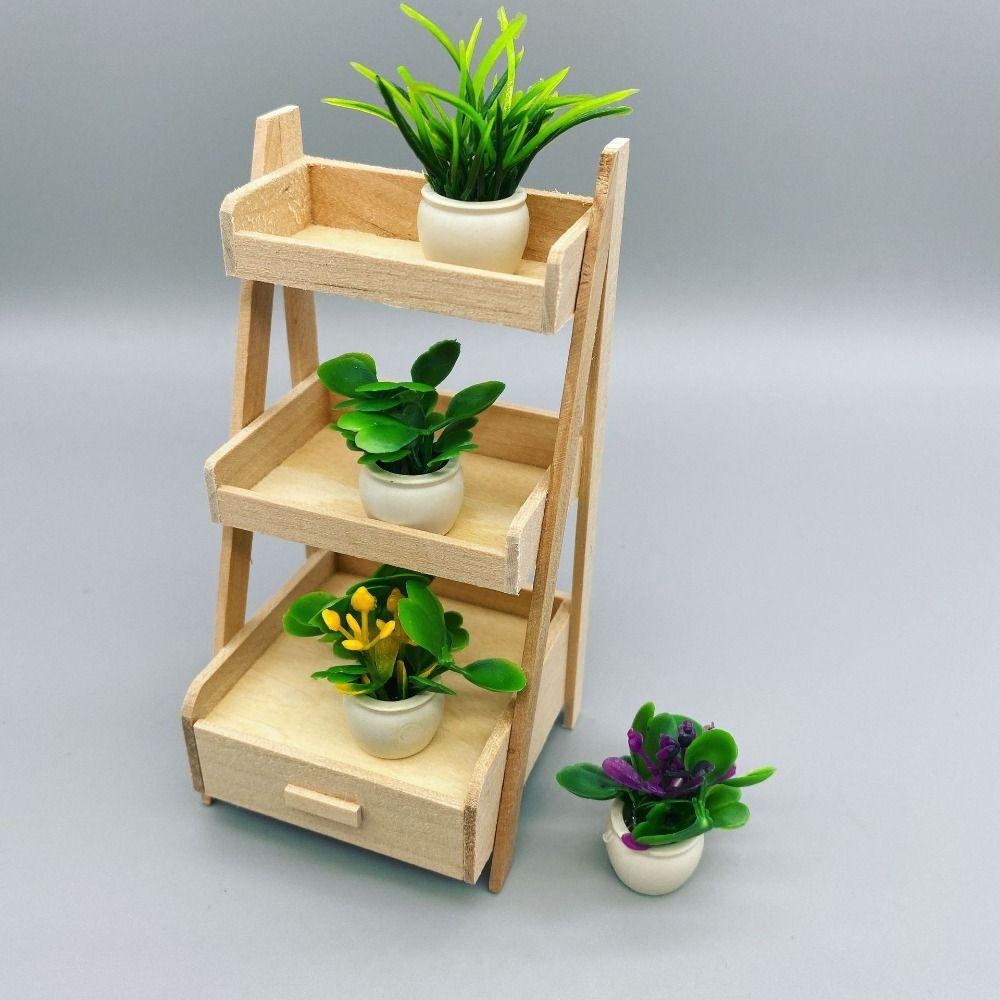 Mini Mini Tree Potted 1:12 Dollhouse Dollhouse Green Plant Simulation Potted Plants  Kids Gift