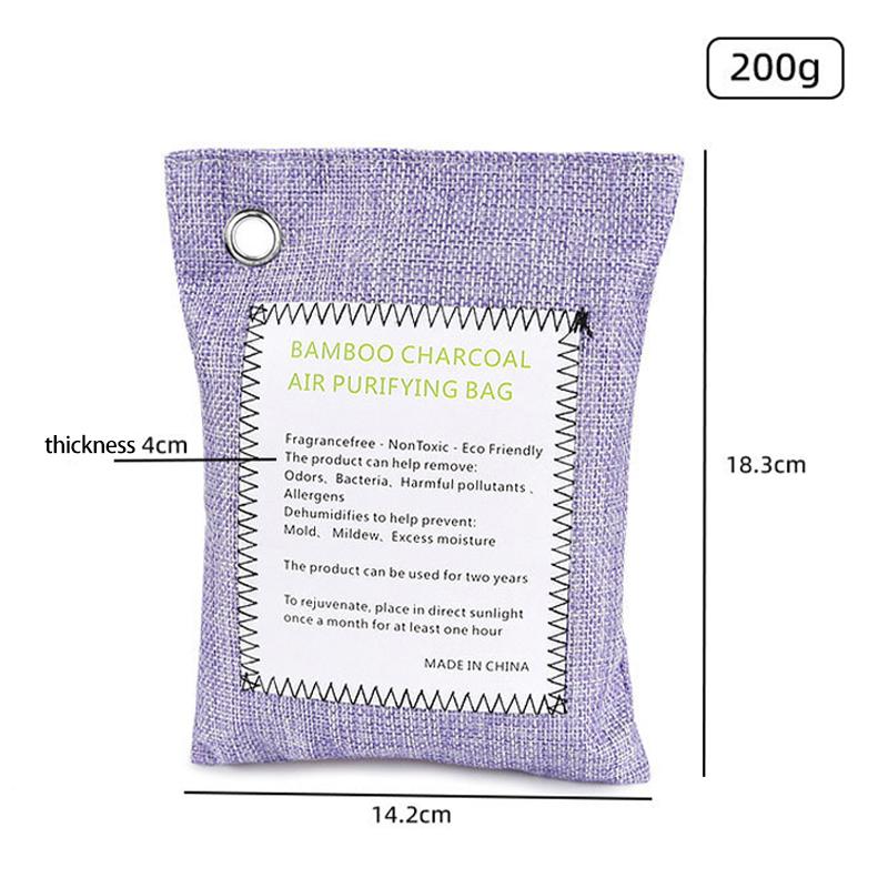 1 buc. Sac Purificator de Aer cu Cărbune de Bambus Absorbtor Natural de Mirosuri pentru Mașină Casă Deodorant cu Cărbune Activ pentru Eliminarea Formaldehidei