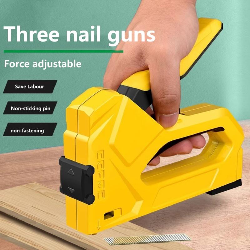 Stapler Guns Heavy Duty Staple Guns Tracker 3 in 1 Shooting Nailer Stapler for Furniture Woodworking Stapler Tools