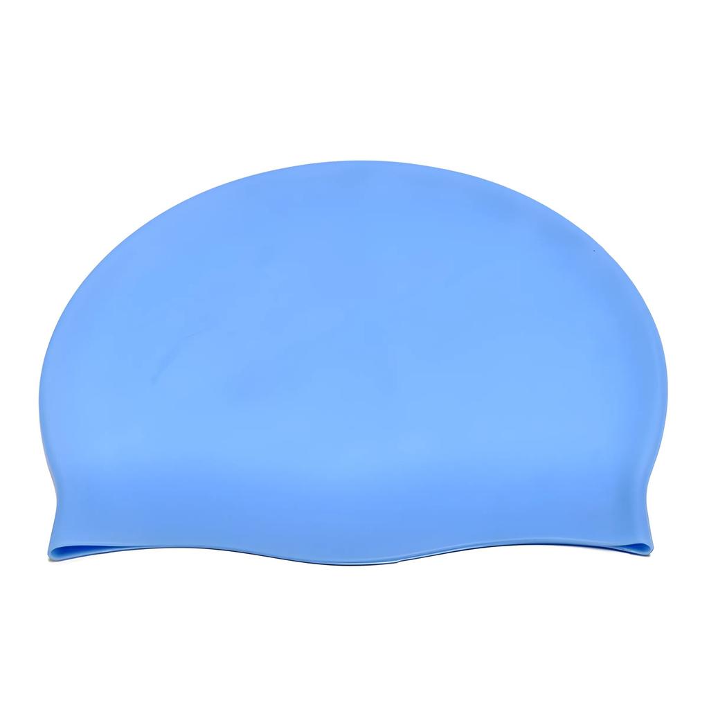 Non-Toxic Swimming Cap Silicone Waterproof Swimming Cap Flat Ear Protection Cap Solid Colour Plain Men'S And Women'S Swimming Cap Child