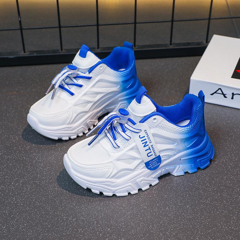 

Spring and Autumn New Boys Lightweight Dad Shoes Children s Fashion Soft Sole White Shoes Girls Casual Sports Shoes Trendy 37 синий