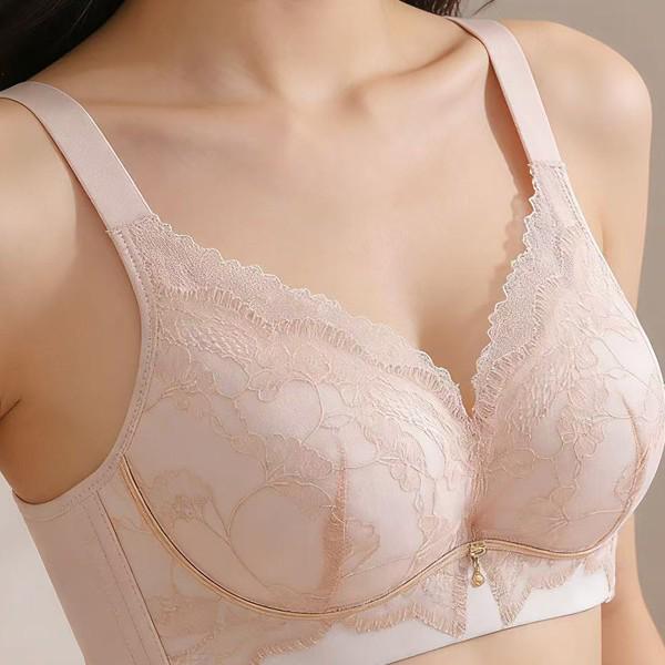 Women's Push-Up Lace Bra - Wireless, Anti-Sagging, Small Bust Support, Shaping, and Underarm Fat Collection