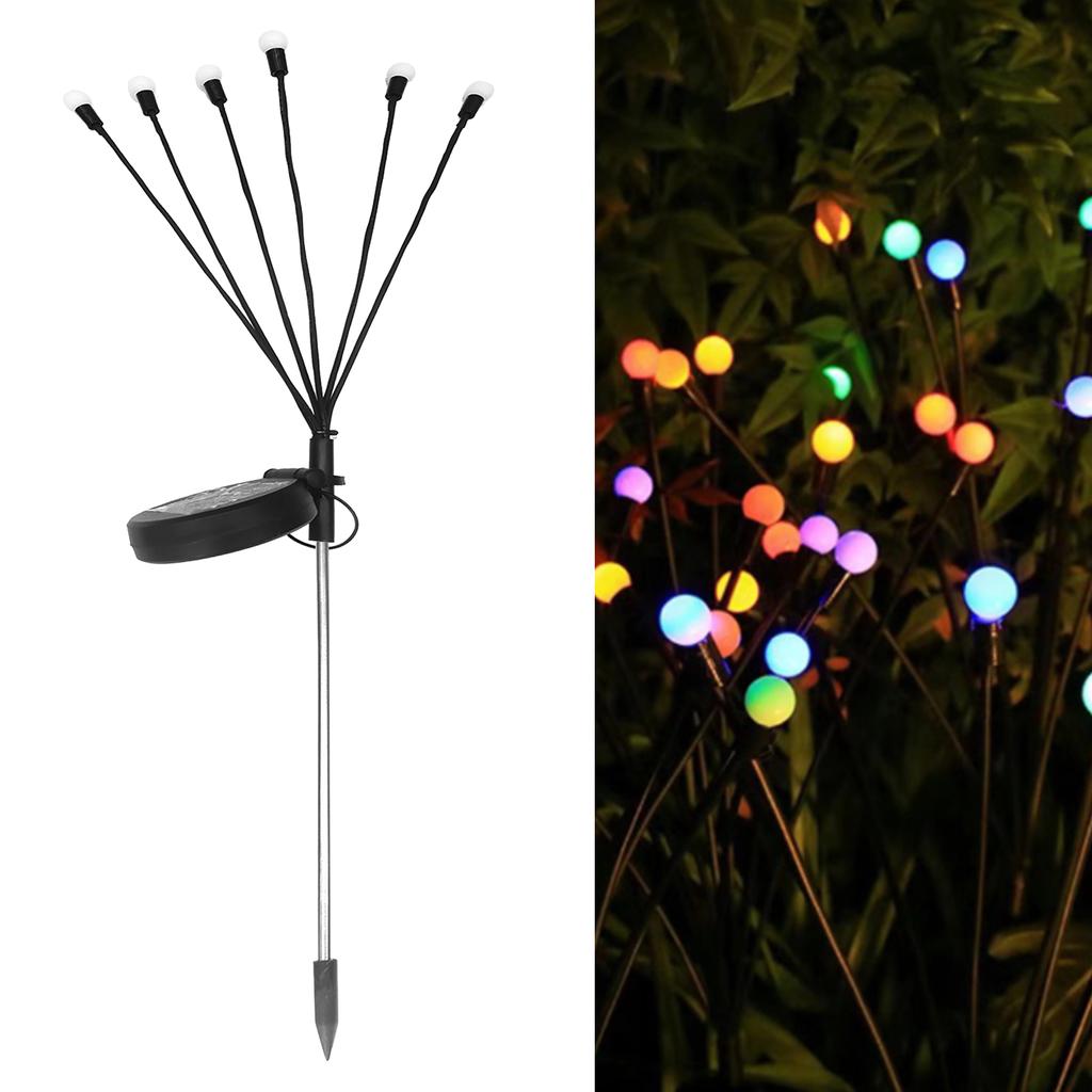 Solar Garden Lights 6 LED Firefly Solar Lights for Outside IP65 Waterproof Solar Swaying Outdoor Lig