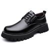 Autumn and winter new men's retro style tooling big head leather shoes men's casual platform men's shoes