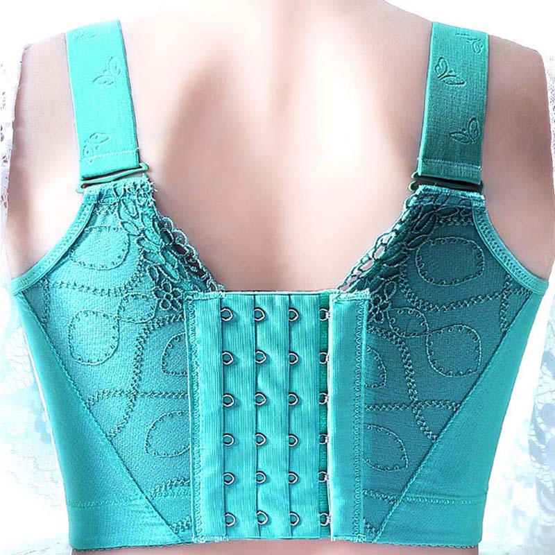 Large Size Thin Section No Steel Ring Underwear Women Receive Auxiliary Breasts 6-breasted Breathable Bra Gathered On The Support Full Cup Bra CDE