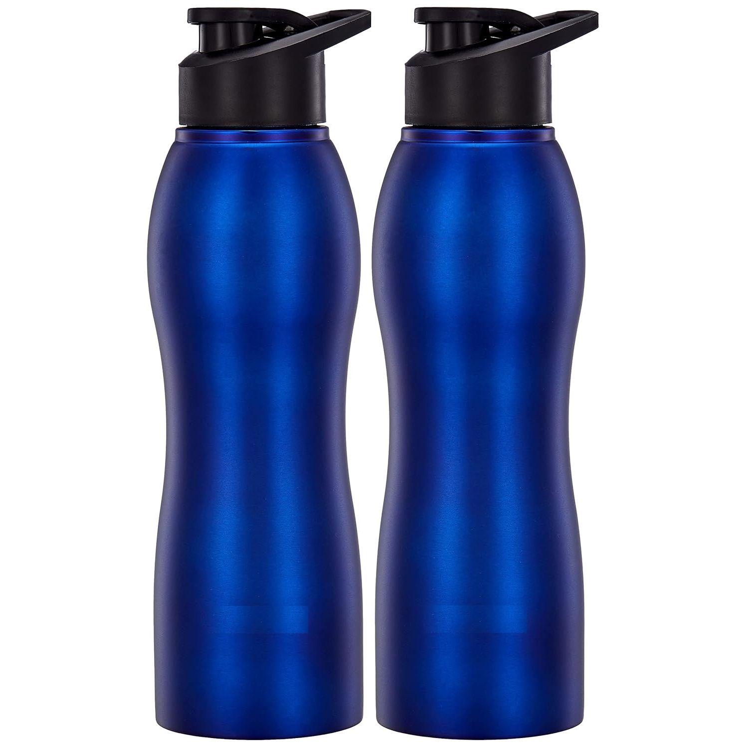 

Бутылки для воды из нержавеющей стали с носиком | Набор из 2 штук | Непроливаемые | Безопасны для заморозки и мытья в посудомоечной машине | 1 л | Синий