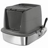 Large Stainless Steel Litter Box, Enclosed Metal Cat Litter Tray with Scoop, Deodoriser Bag, Front-Entry and Top-Exit