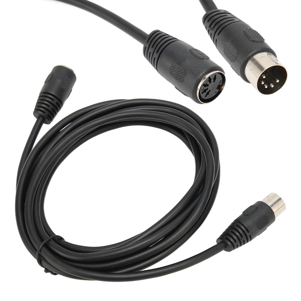 Durable Male to Female 5 Pin MIDI Flexible 9.8ft Keyboard Extension Cable Plug and Play Audio MIDI Cable Electronic Piano