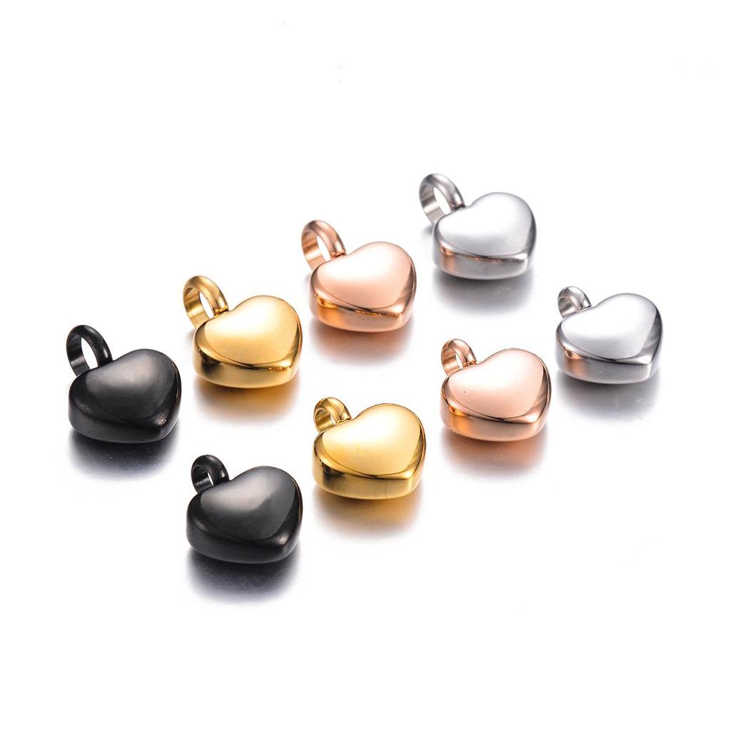 European & American Stainless Steel Heart Memorial Pendant Necklace - Engravable Ash Holder