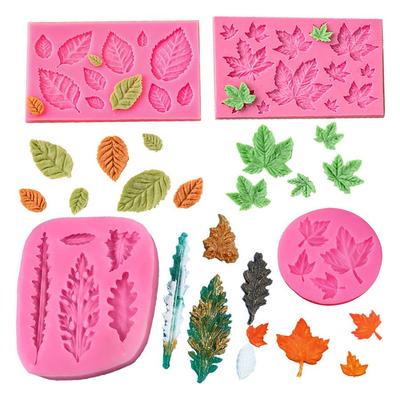 Maple Leaf Silicone Mold Set: Fondant, Cake, Candle & Plaster Decoration