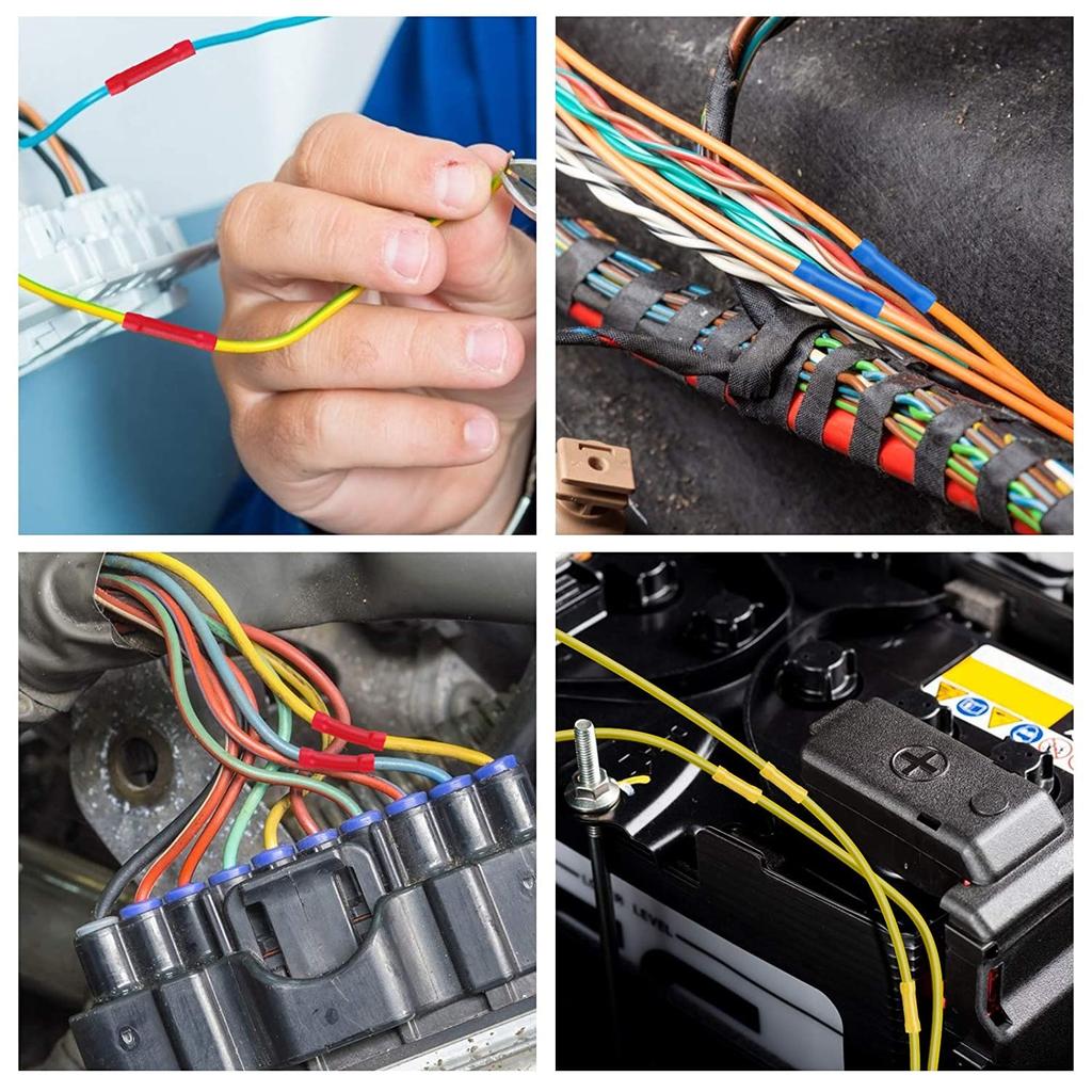 GTIWUNG 200-Piece Insulated Crimp Terminal Set, Crimp Connector Terminals, Splice Kit, Wiring Connection Connector Crimp Sleeves