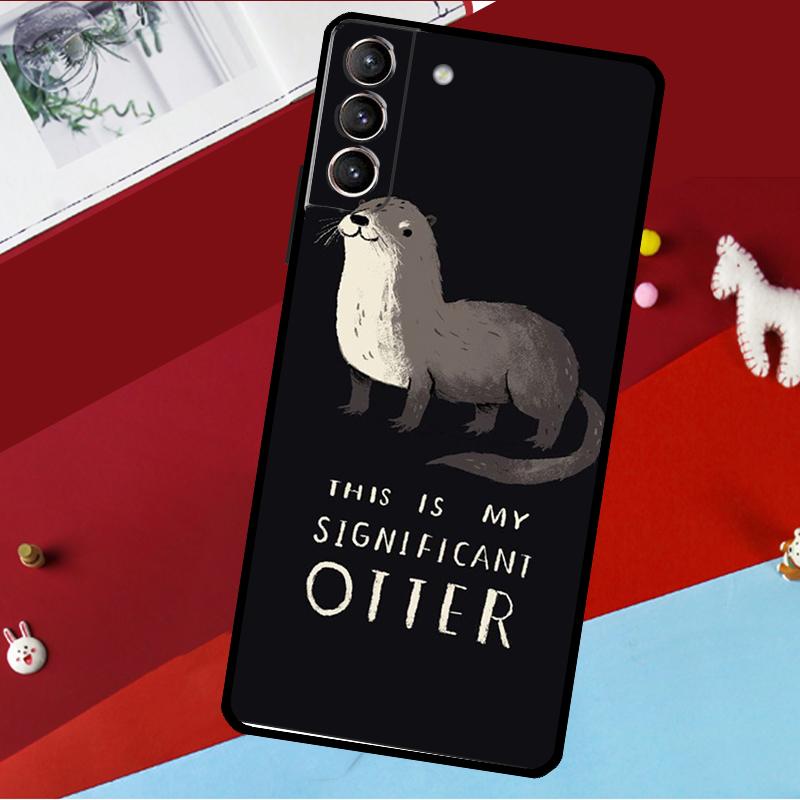 Animal Otter Case For Samsung Galaxy S22 S23 Ultra S21 FE S8 S9 S10 Plus Note 10 20 Ultra S20 FE Coque