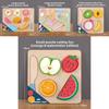 Wooden Cut Fruits And Vegetables Puzzle For Kids Kids Kitchen Play Toy