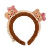 Lace Plush Bear Hairhoop for Adult Children Theme Party Props Cartoon Bear Headband for Women Face Washing Kids Birthday