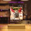 Custom Night Light Pet Memorial Plaque For Dog Cat Personalized Pet Growth Ornament Engrave Pet Info Record Lovely Daily Moment