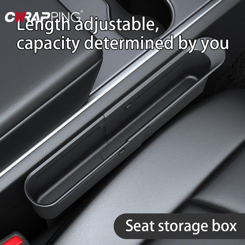 Car Gadget Seat Gap Storage Box Seat Gap Side Organizer Retractable ABS Storage Box Suitable for RV SUV Car Accessories Interior