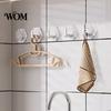 Home Organization Hooks Acrylic Adhesive Hooks, Hexagonal Wave Shape, No Drilling Easy Clear Wall Installation Hook, Modern Style for Bathroom Kitchen