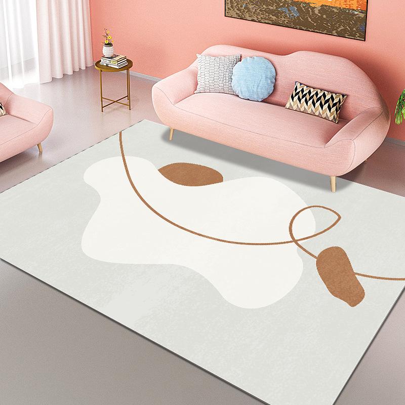 Retro Geometric Style Living Room Carpet Bedroom Bedside Carpet Modern Minimalist Luxury Floor Mat