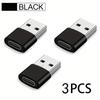 3-Pack USB To USB C Adapter USB C Female To USB Male Super Fast Charging and OTG Converter Compatible with iPhone 15/14/13/12 P 3