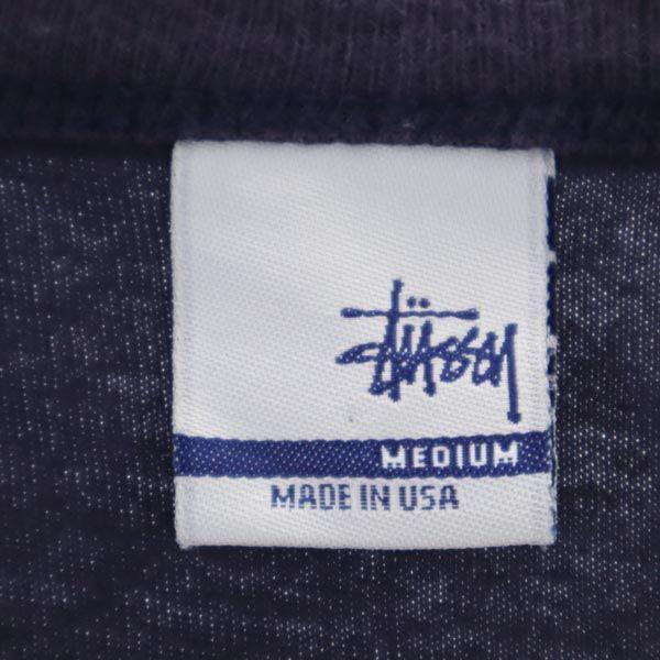 Stussy 90s Made In USA Old Short Sleeve T-shirt M Navy Women Used