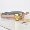 Four Seasons Available New Belt Women'S Fashion Cowhide Belt Lock Head Needle Buckle Free Adjustable Pants Bag Versatile Thin Belt