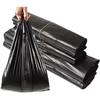 Black Thickened Handheld Plastic Vest Bag for Takeaway, Supermarket, and Kitchen Trash