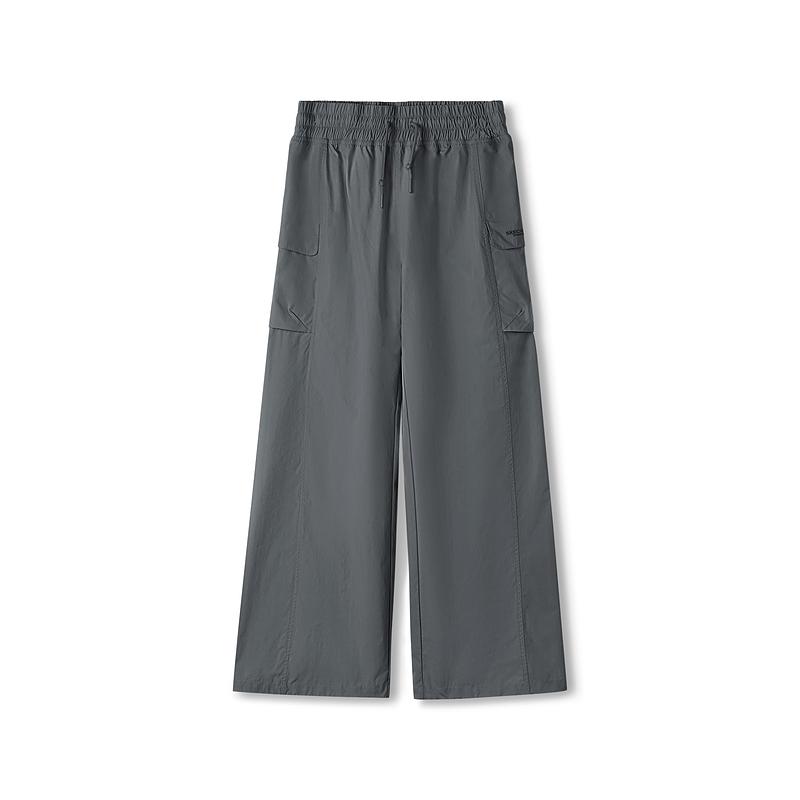 Skechers Fashionable Versatile Comfortable Loose Wide-Leg Casual Pants Women bottoms Smoky-Gray L225W125-013P M