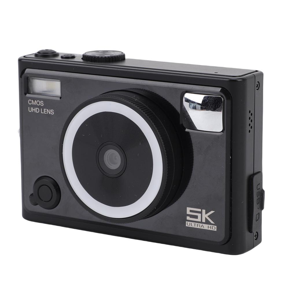 64MP 5K Photo Video Camera WIFI Rear Front Double Lens 2.8 Inch Touch Screen Beauty Camera with Fill Light for Selfies