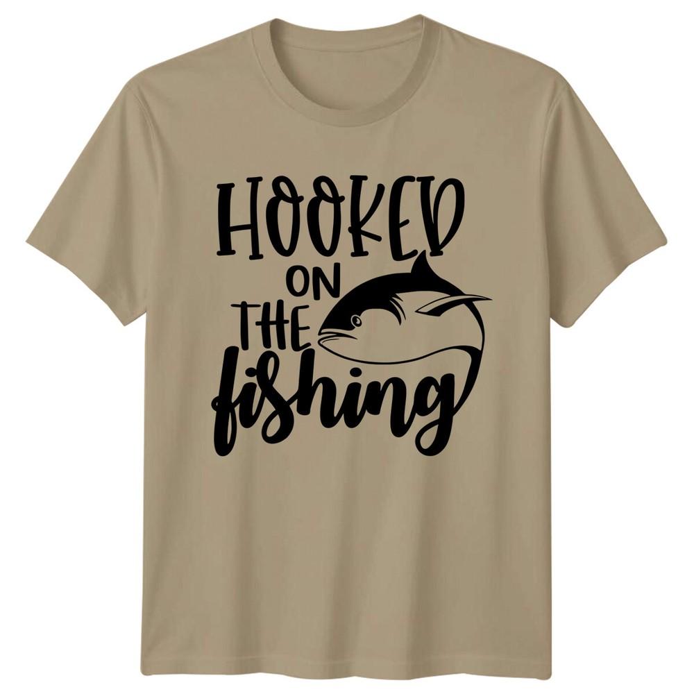 Hooked On The Fishing Hobby Unisexs TShirt Fish Graphic Tee S